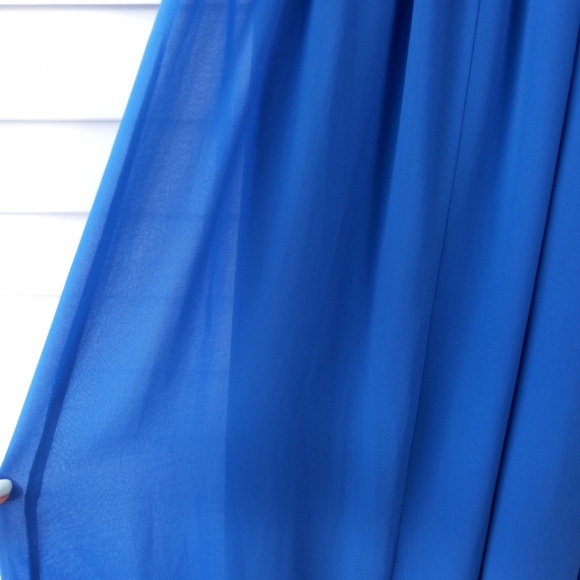 Quiz Floaty Dress Cobalt Blue Size 10 Strappy Embellished Prom Wedding Cruise - Picture 15 of 16